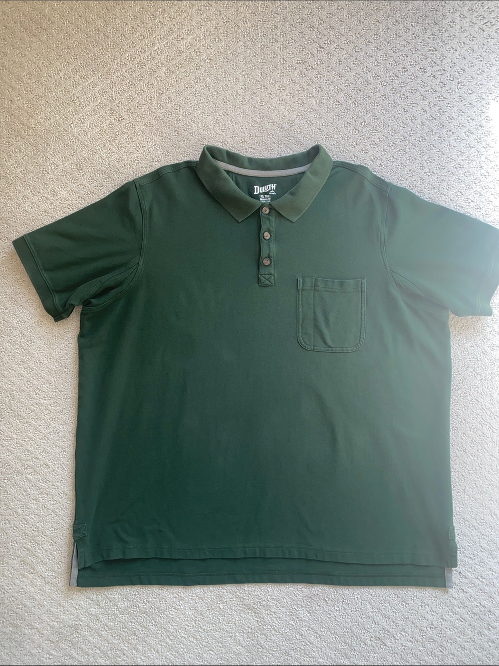 Duluth Trading Co Dark Green Short-Sleeve Polo with Pocket